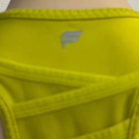 Activewear Set – Fabletics Neon Sports Bra L + Old Navy Floral Capri Leggings XL - Picture 3 of 7